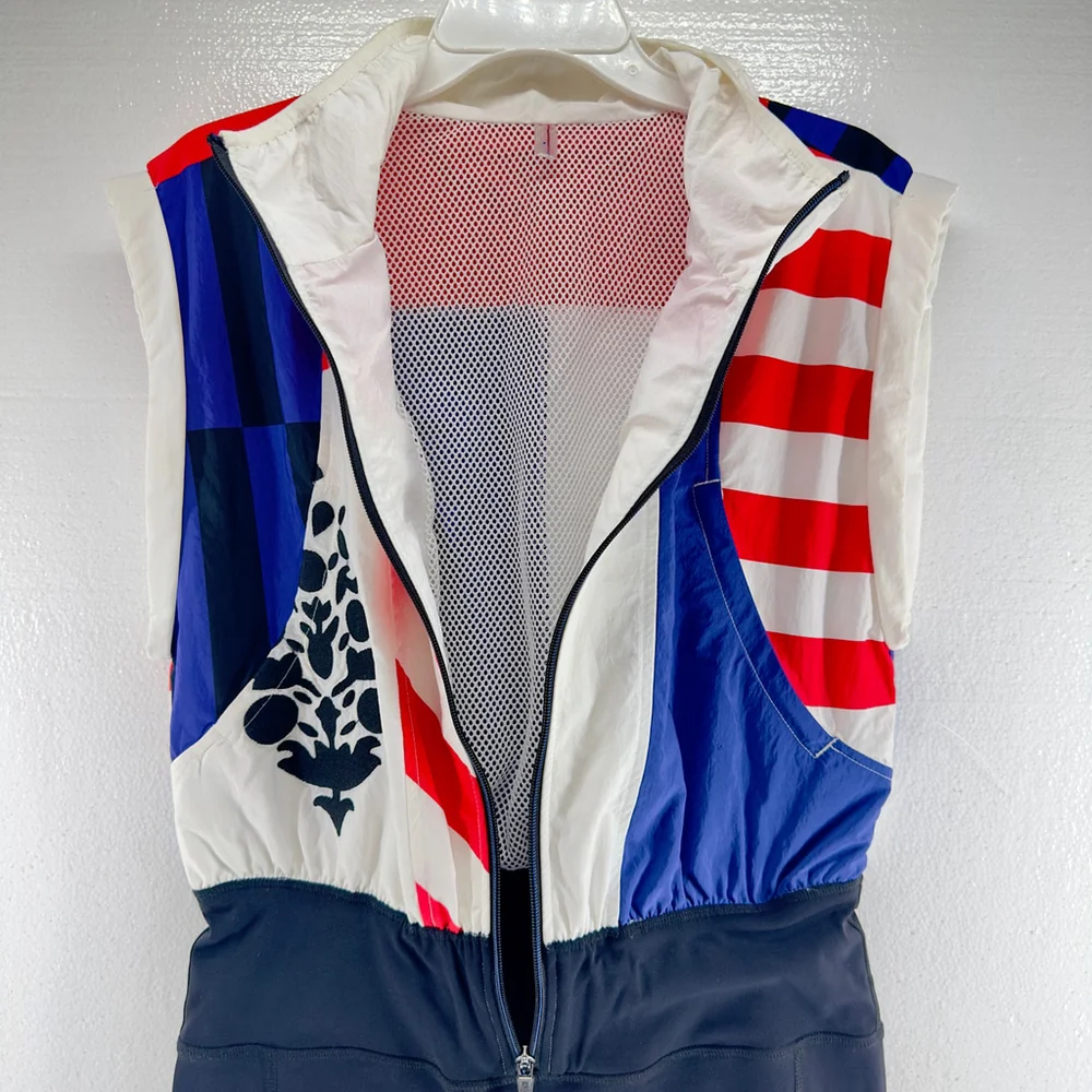 FREE PEOPLE MOVEMENT ROMPER Race To The Top SPORT Onesie BIKER SHORTS WOMENS L - Picture 11 of 15
